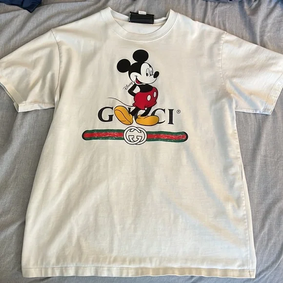 Gucci White Mickey Mouse Tee - Picture 3 of 5